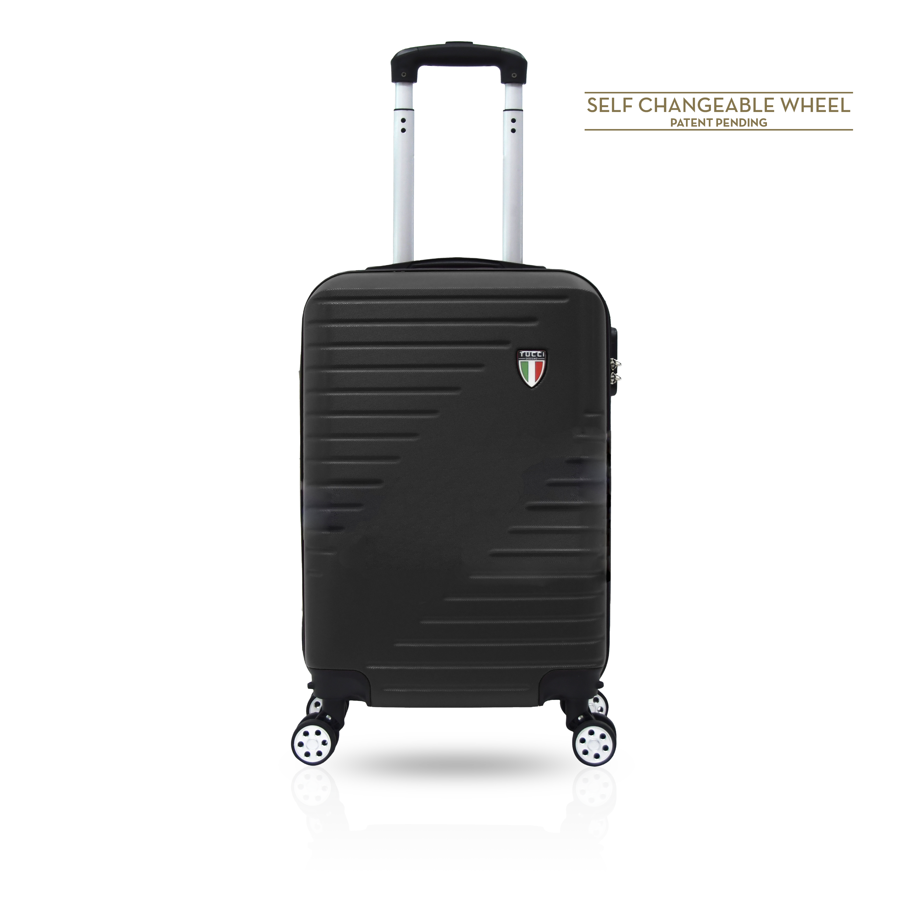 TUCCI FLETTERE — Carry-On 20" (Noir / Argent / Vin / Bleu Diamant)
