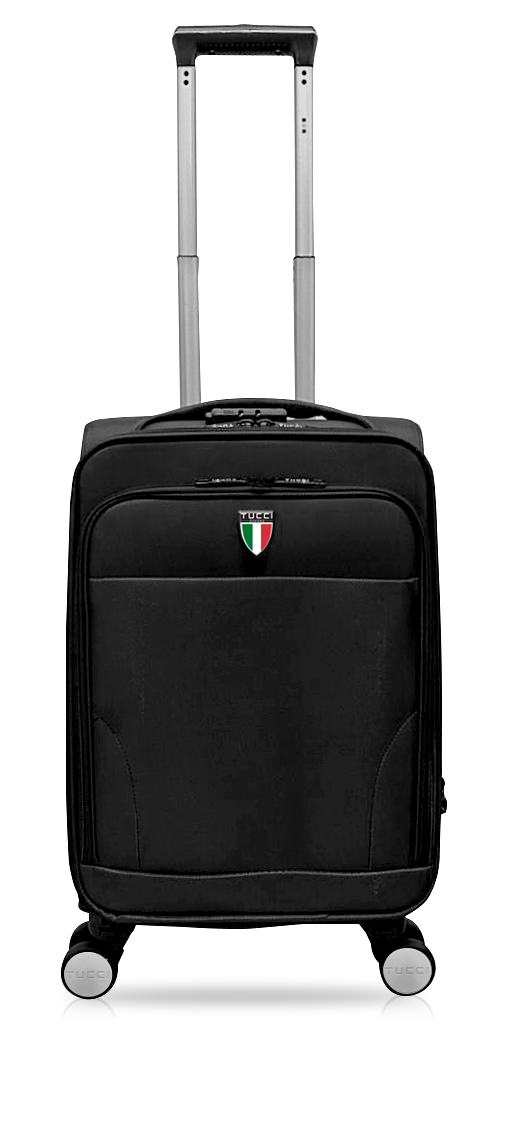 TUCCI FLETTERE — Carry-On 20" (Noir / Argent / Vin / Bleu Diamant)