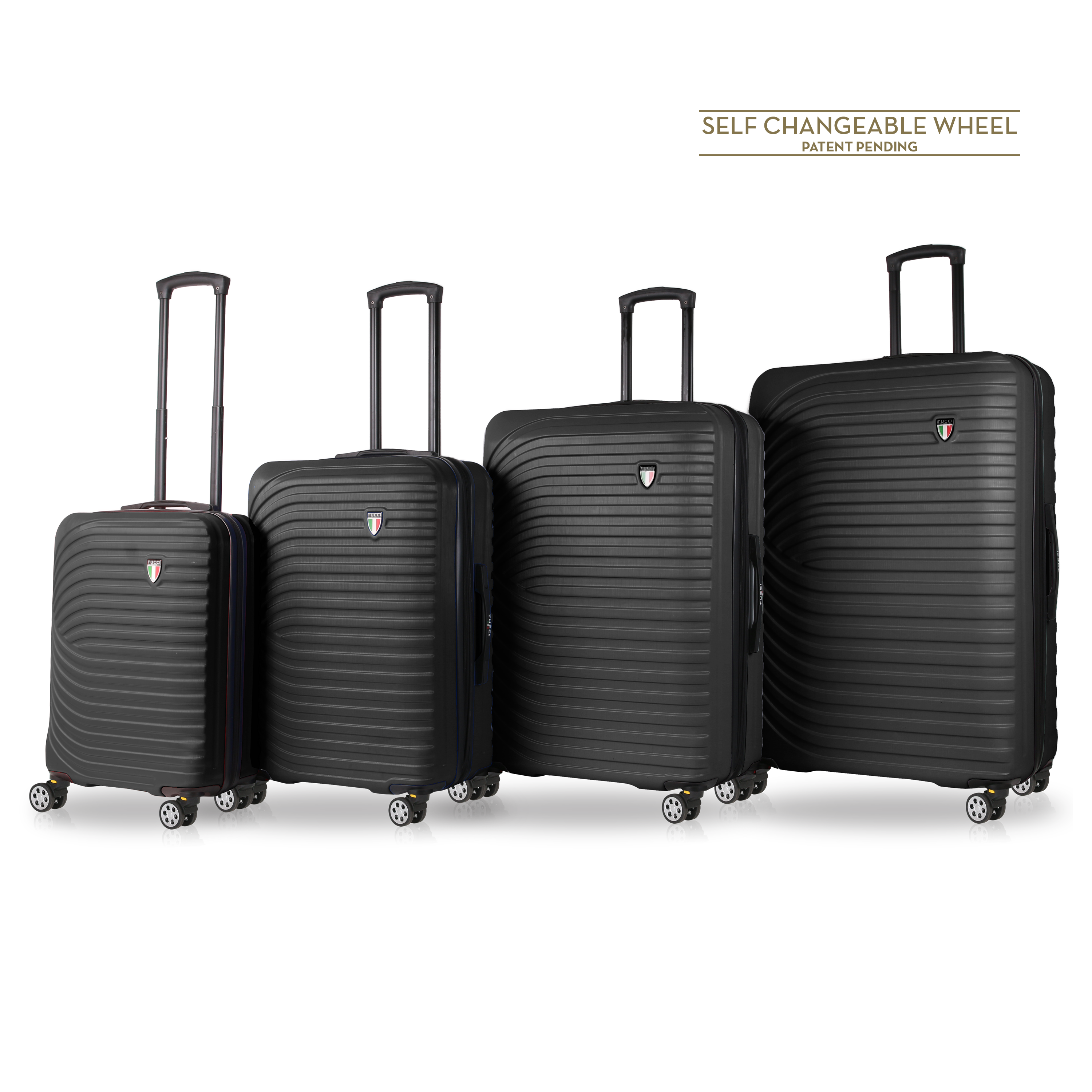 TUCCI FLETTERE — Carry-On 20" (Noir / Argent / Vin / Bleu Diamant)